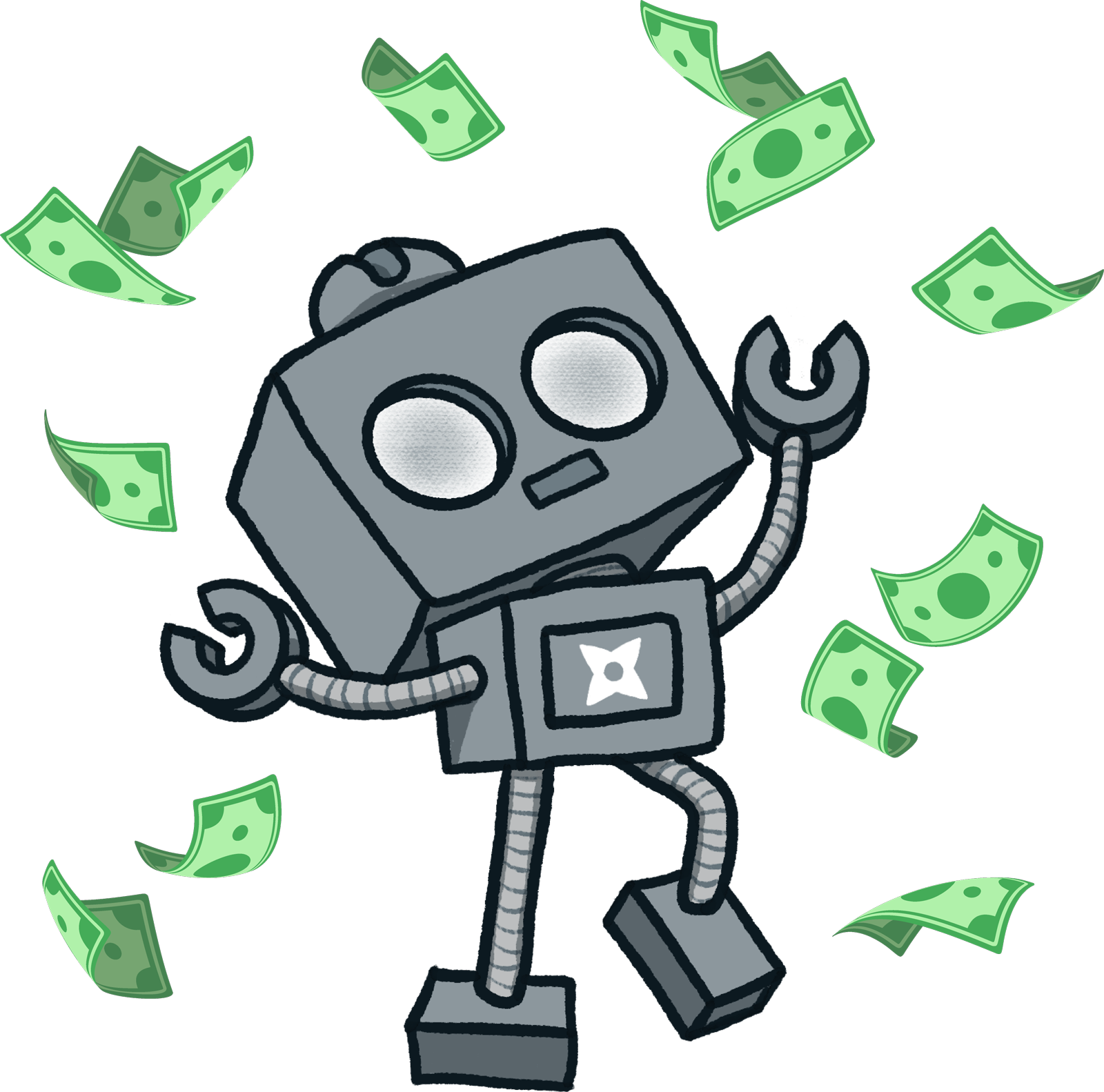 稼げて喜ぶロボ君